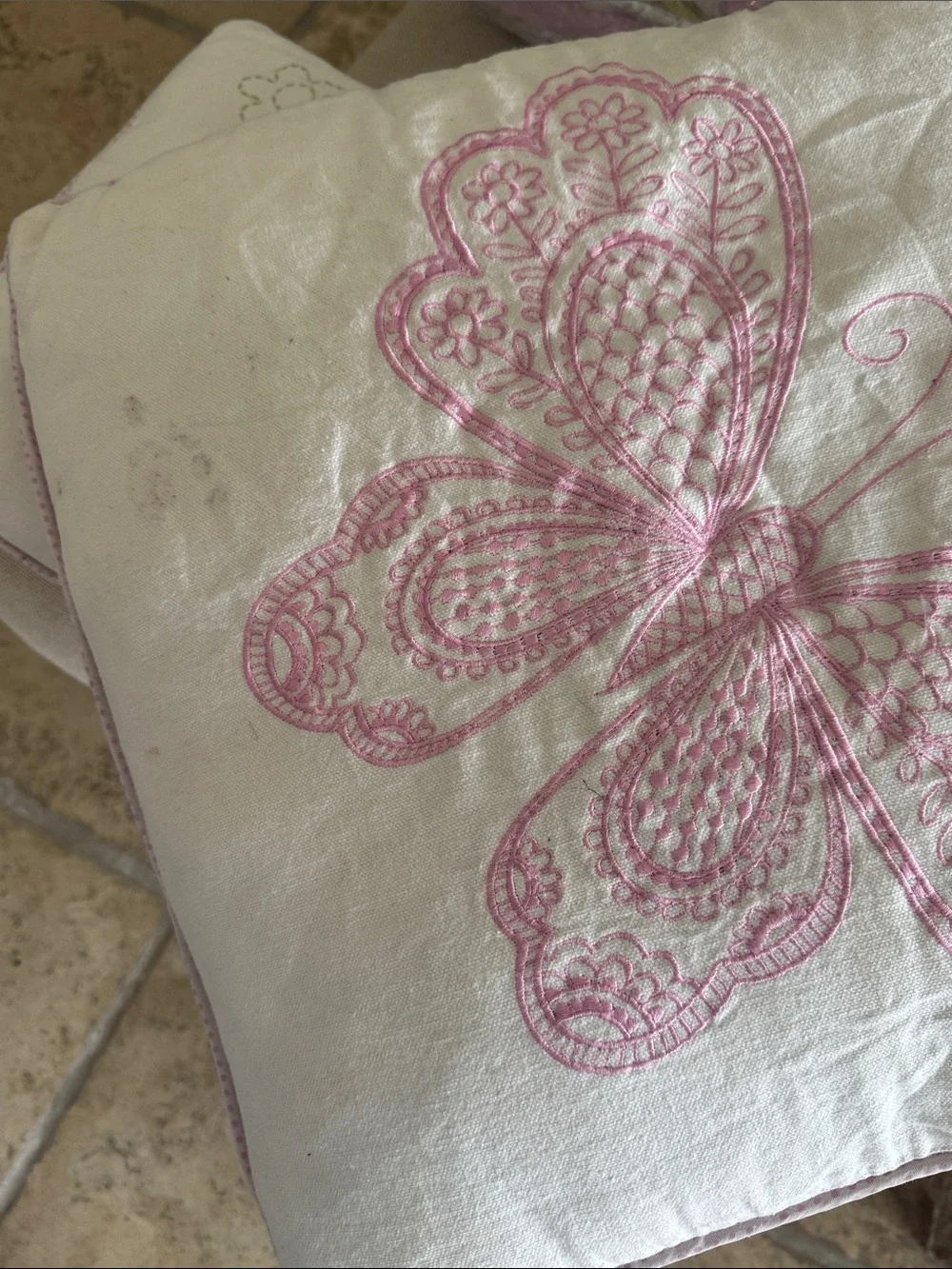 Lilac butterfly soft quilted